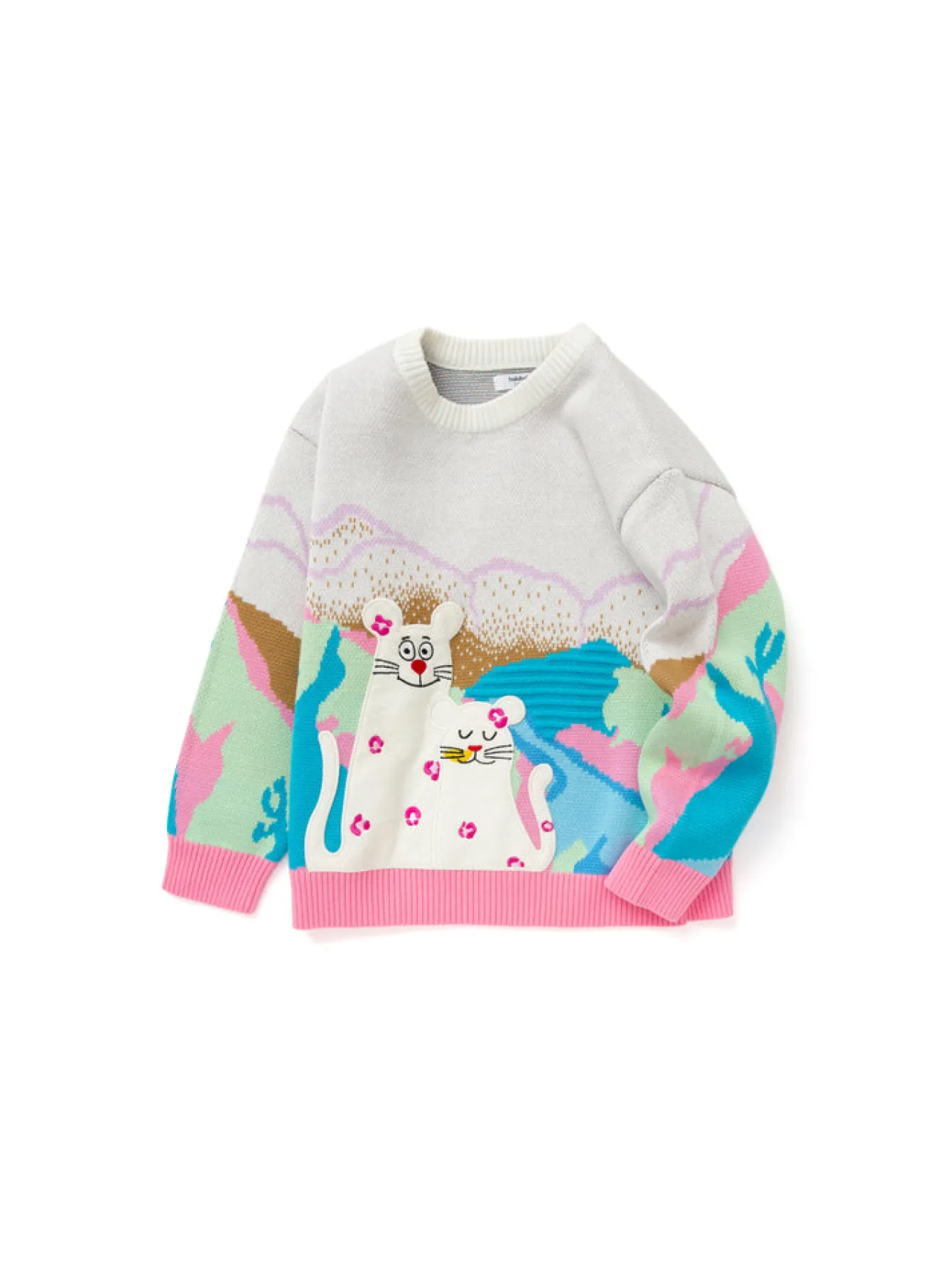 balabala_toddler_mountain_river_forest_jacquard_crew_neck_long_sleeve_sweater_4.webp Balabala Toddler Mountain River Forest Jacquard Crew Neck Long Sleeve Sweater Red Blue Hue Store