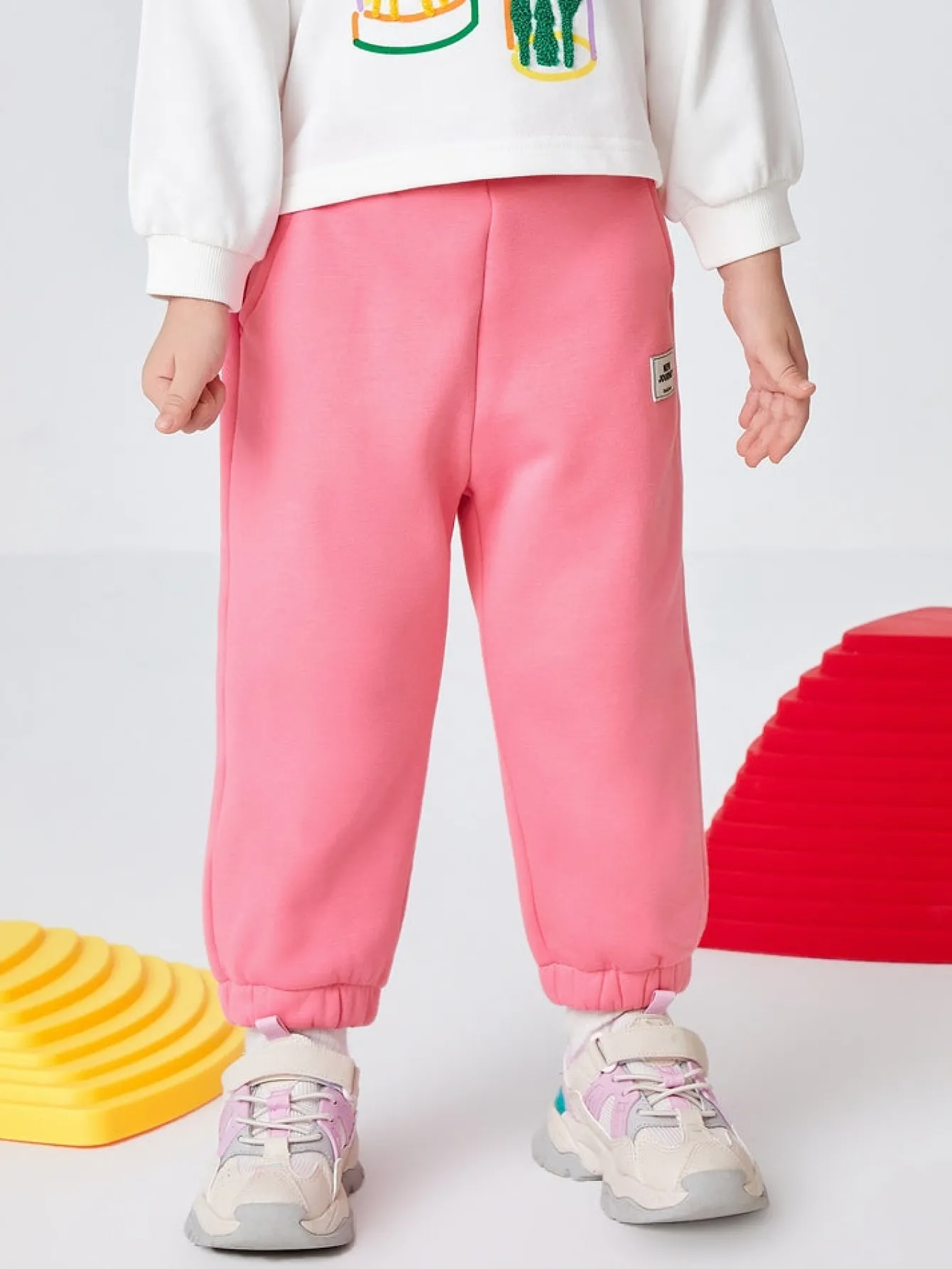 Balabala Toddler Multicolor Parent-Child Style Comfortable Trousers Rose Online