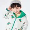 Balabala Toddler Octopus Print Hooded Long Sleeves Jacket White Hue Flash Sale