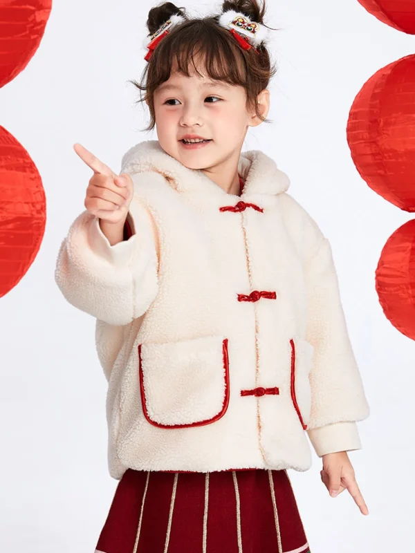 Balabala Toddler Unisex Claimond Veins Solid Color Woven Cotton Jacket 2-8 Years Cheap