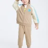 Balabala Toddler Unisex Contrast Colour Patchwork Long Sleeve Knitted Set 2-8 Years Discount