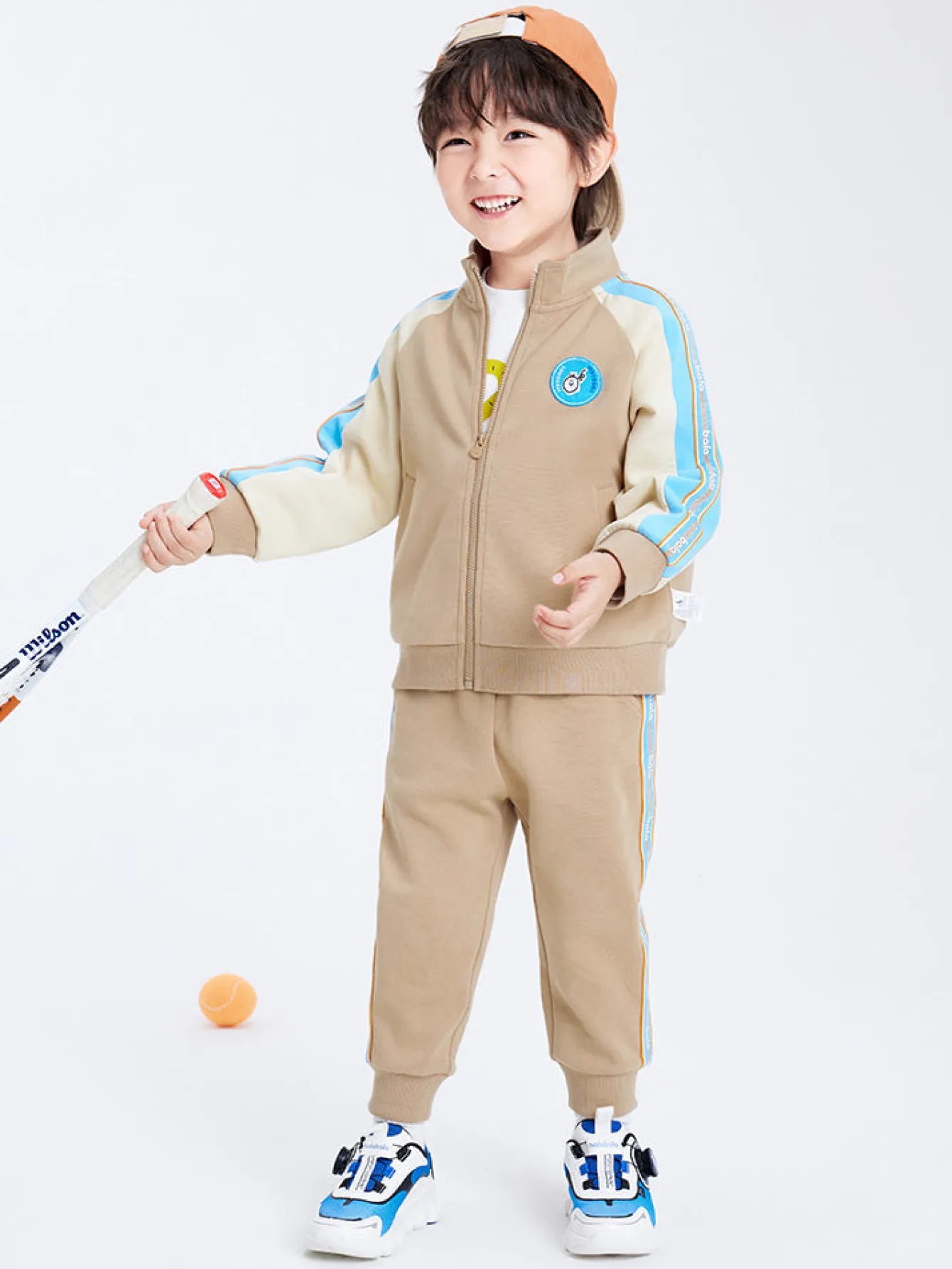 Balabala Toddler Unisex Contrast Colour Patchwork Long Sleeve Knitted Set 2-8 Years Discount