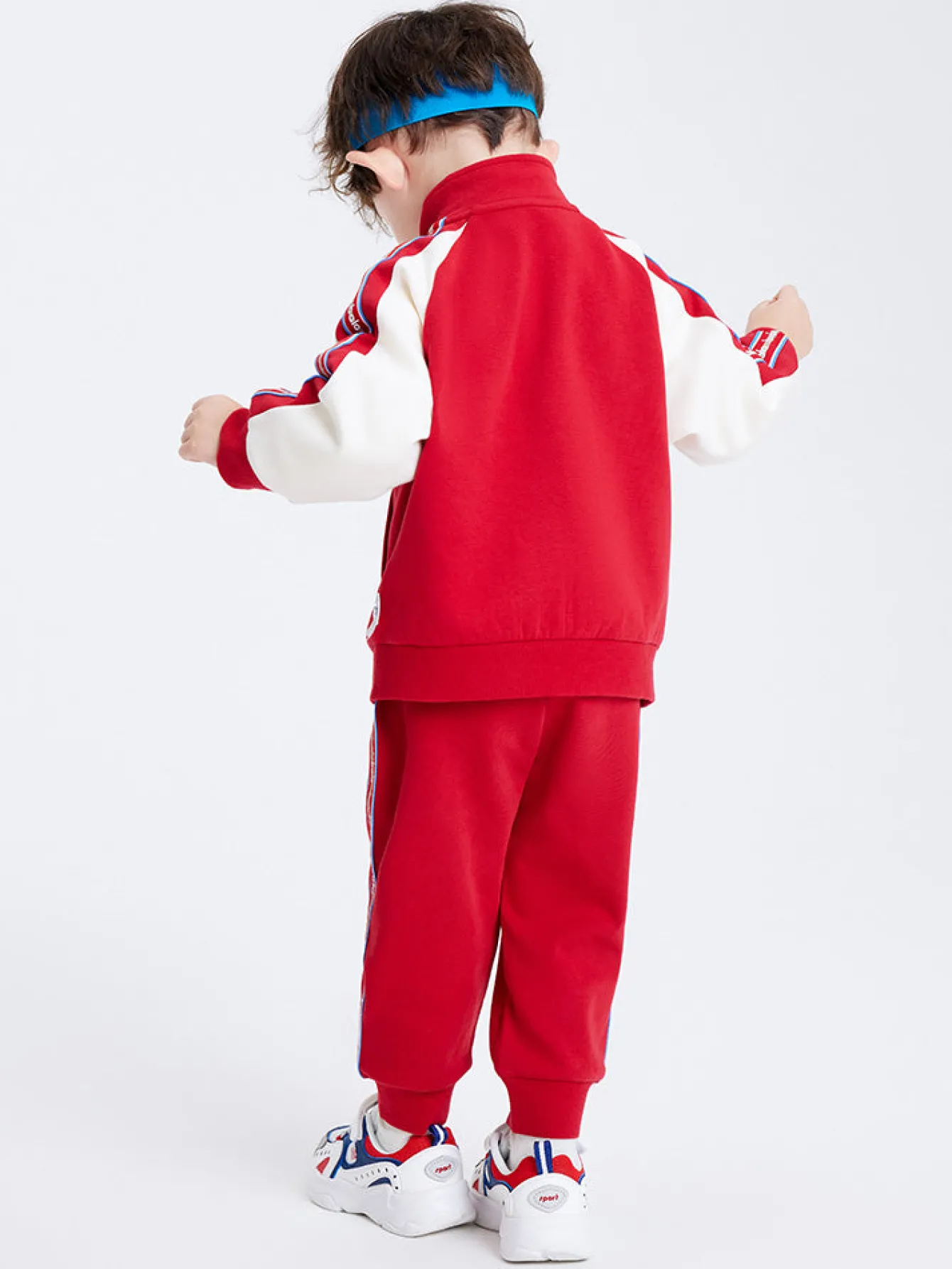 Balabala Toddler Unisex Contrast Colour Patchwork Long Sleeve Knitted Set 2-8 Years Discount