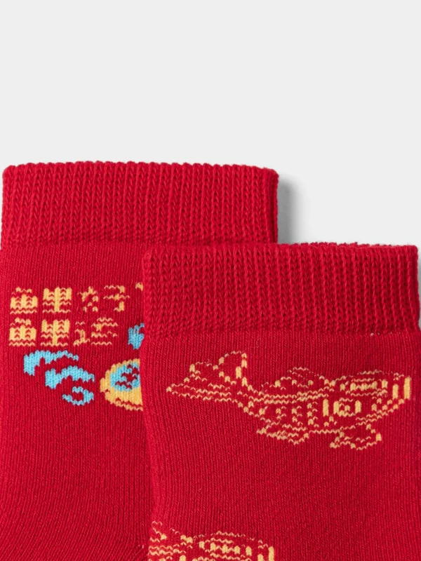 Balabala Toddler Unisex New Year Season Knitted Socks Sale