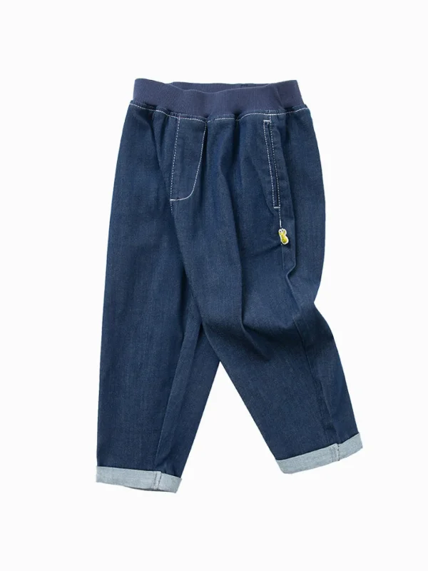 Balabala Toddler Unisex Stretchy Jeans 2-8 Years Denim Dark Blue Shop