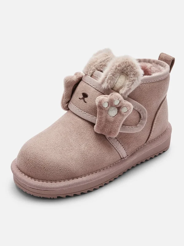 Balabala Unisex Baby and Toddler Water-Repellent Plush Velcro Snow Boots Cheap