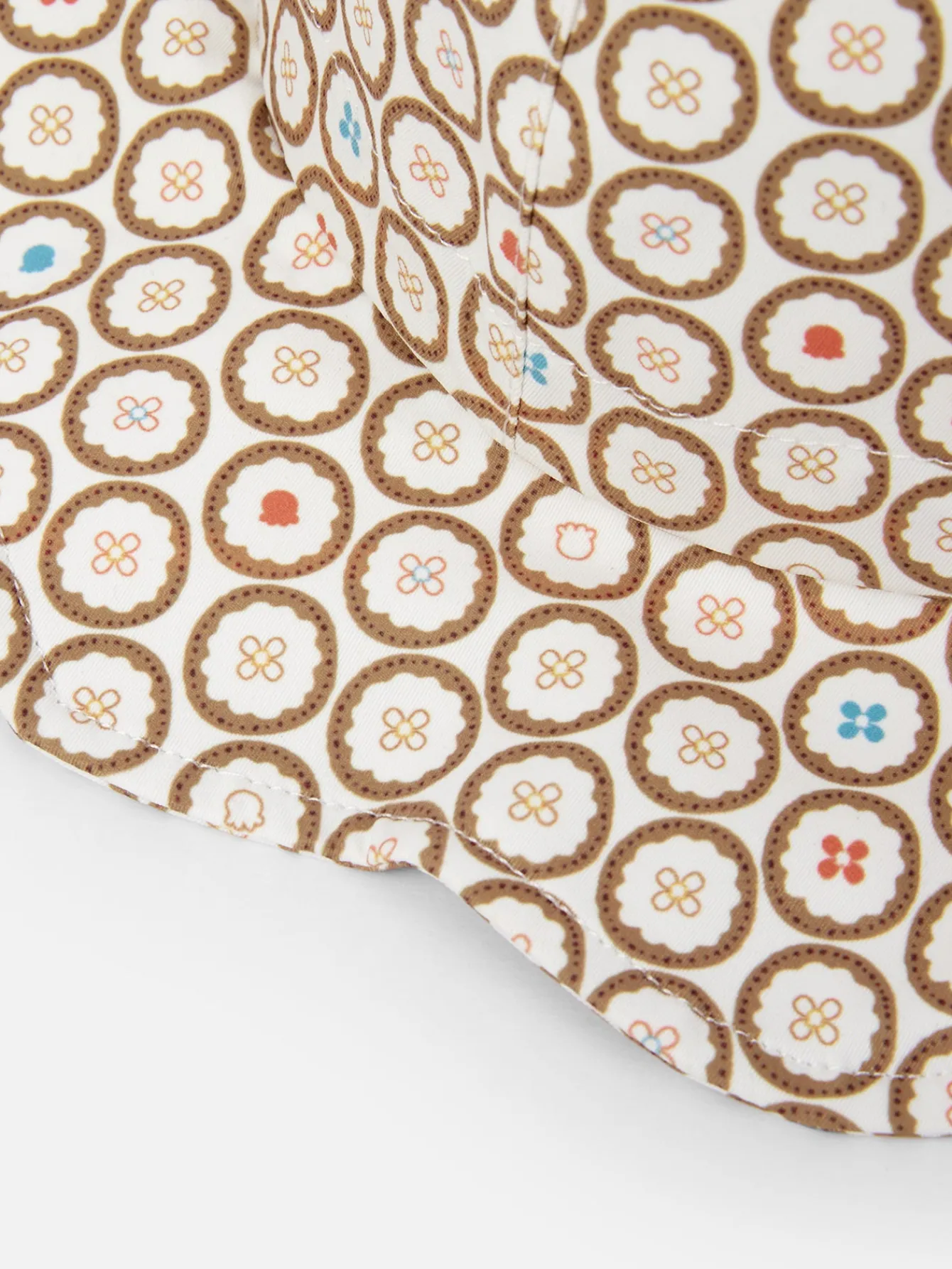 Balabala Barabara baby hat baby colorful printed flower pot hat comfortable sweet cute outdoor Coffee New