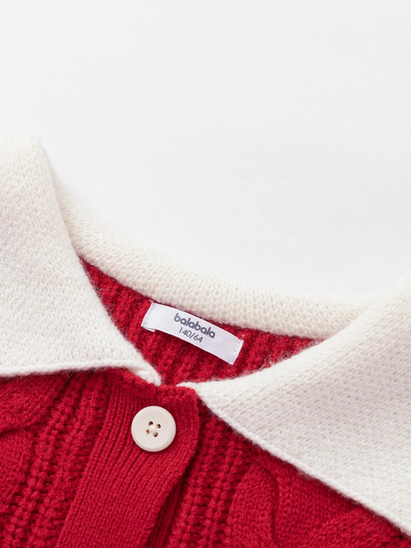 Balabala Barabara children's clothing girls sweater sweater 2024 winter new knitted color collision warm cardigan Red Shop