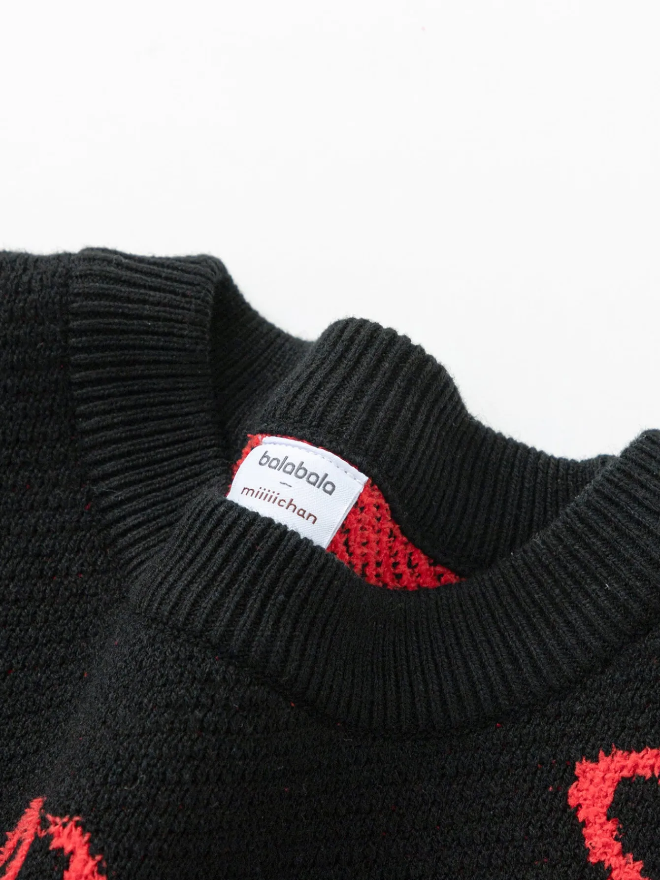 Balabala Barabara children's clothing in high neck sweater fall and winter 2024 new boys and girls knit sweater Shop