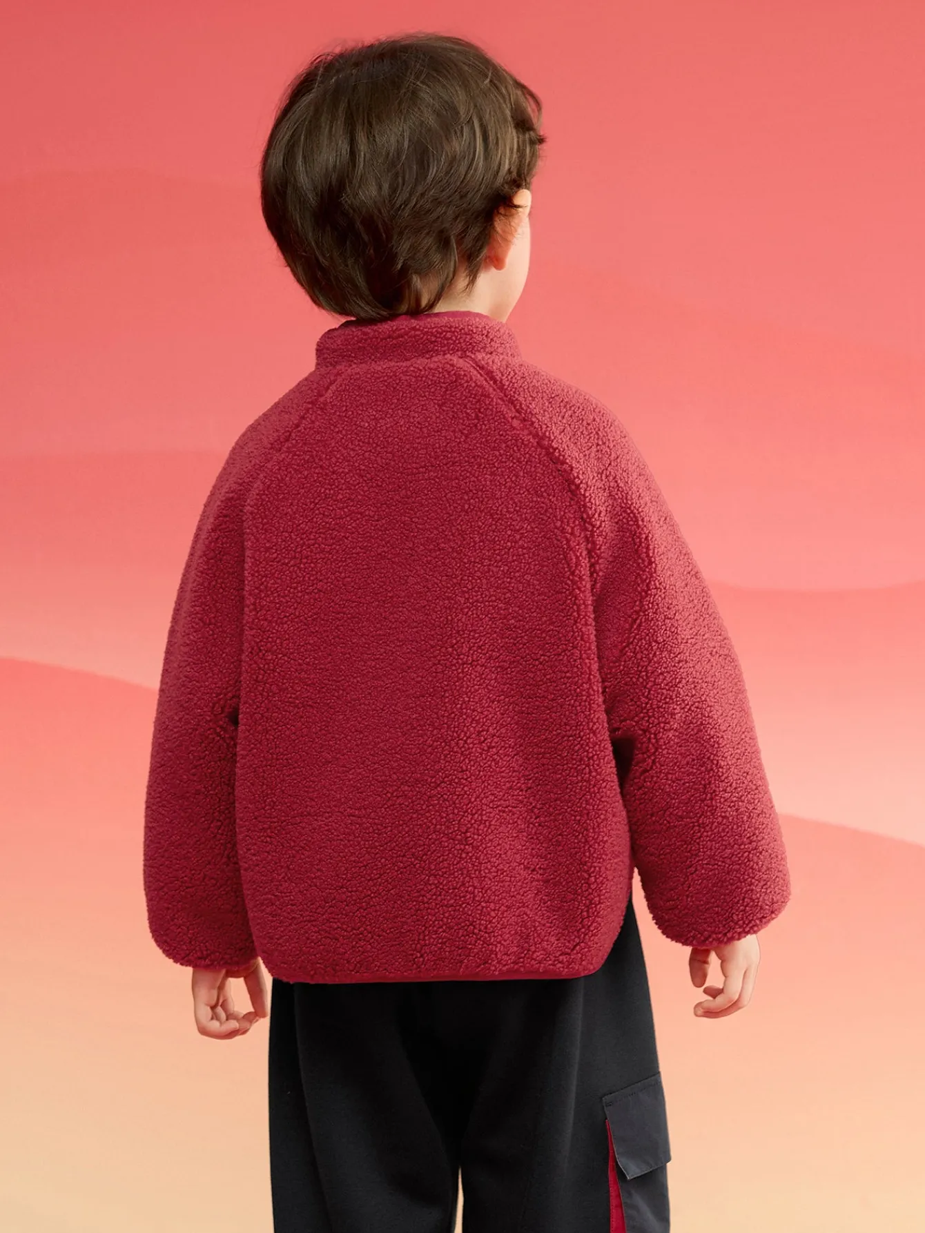 Balabala Barabara children's cotton clothing boys girls cotton jacket baby cotton clothing winter 2024 Wine Red Cheap