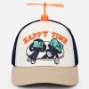 Balabala Barabara children's hats boys baseball cap delicate embroidery bamboo dragonfly decoration cute fun Coffee Store