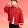 Balabala Barabara children's jackets boys cotton clothing 2025 new winter tops waterproof baseball suit Red Clearance