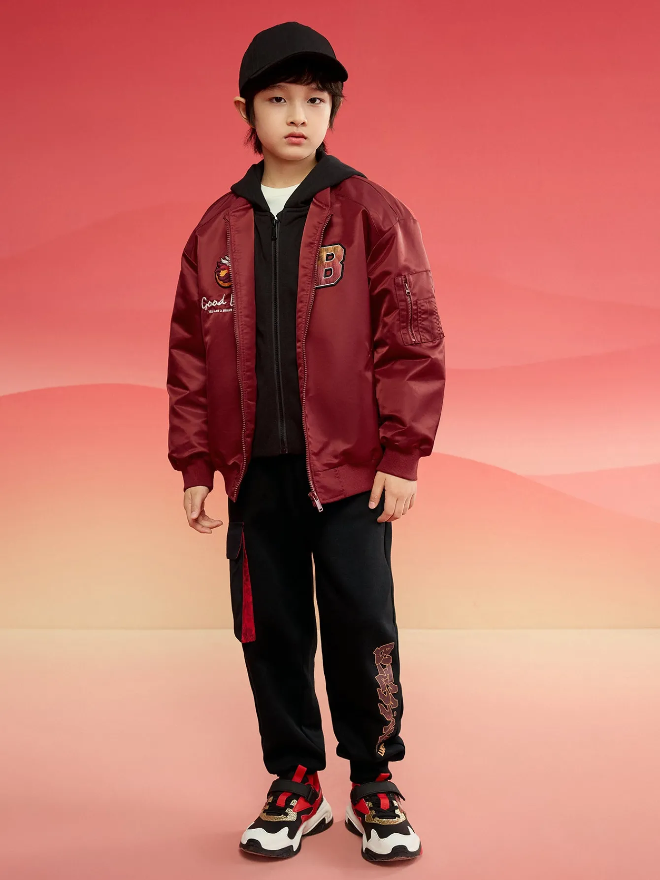 Balabala Barabara children's jackets boys cotton clothing 2025 new winter tops waterproof clothing flight suit Flash Sale