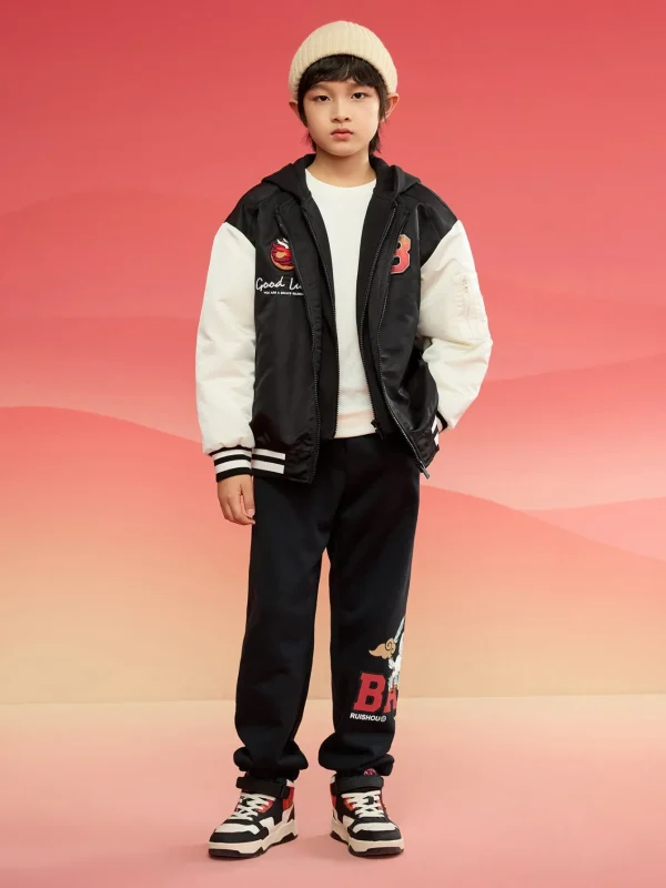 Balabala Barabara children's jackets boys cotton clothing 2025 new winter tops waterproof clothing flight suit Flash Sale