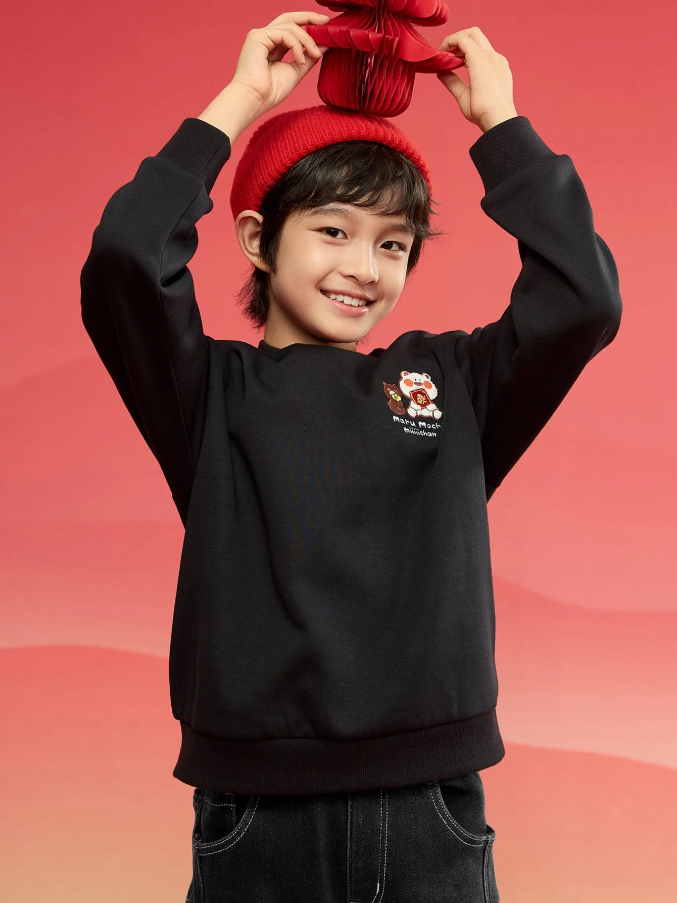 Balabala Barabara children's sweater girls boys 2024 new fall and winter loose fashion tops Discount