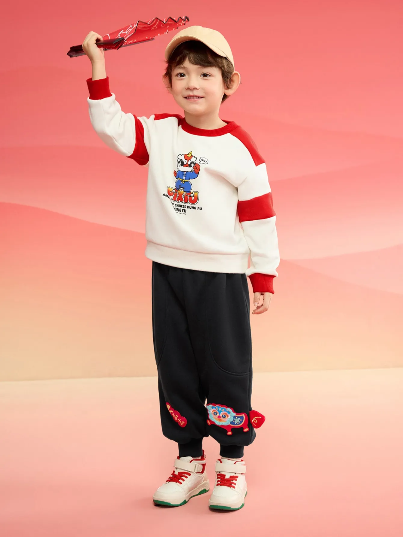 Balabala Barabara children's sweater girls boys 2024 new fall and winter loose fashion tops Clearance