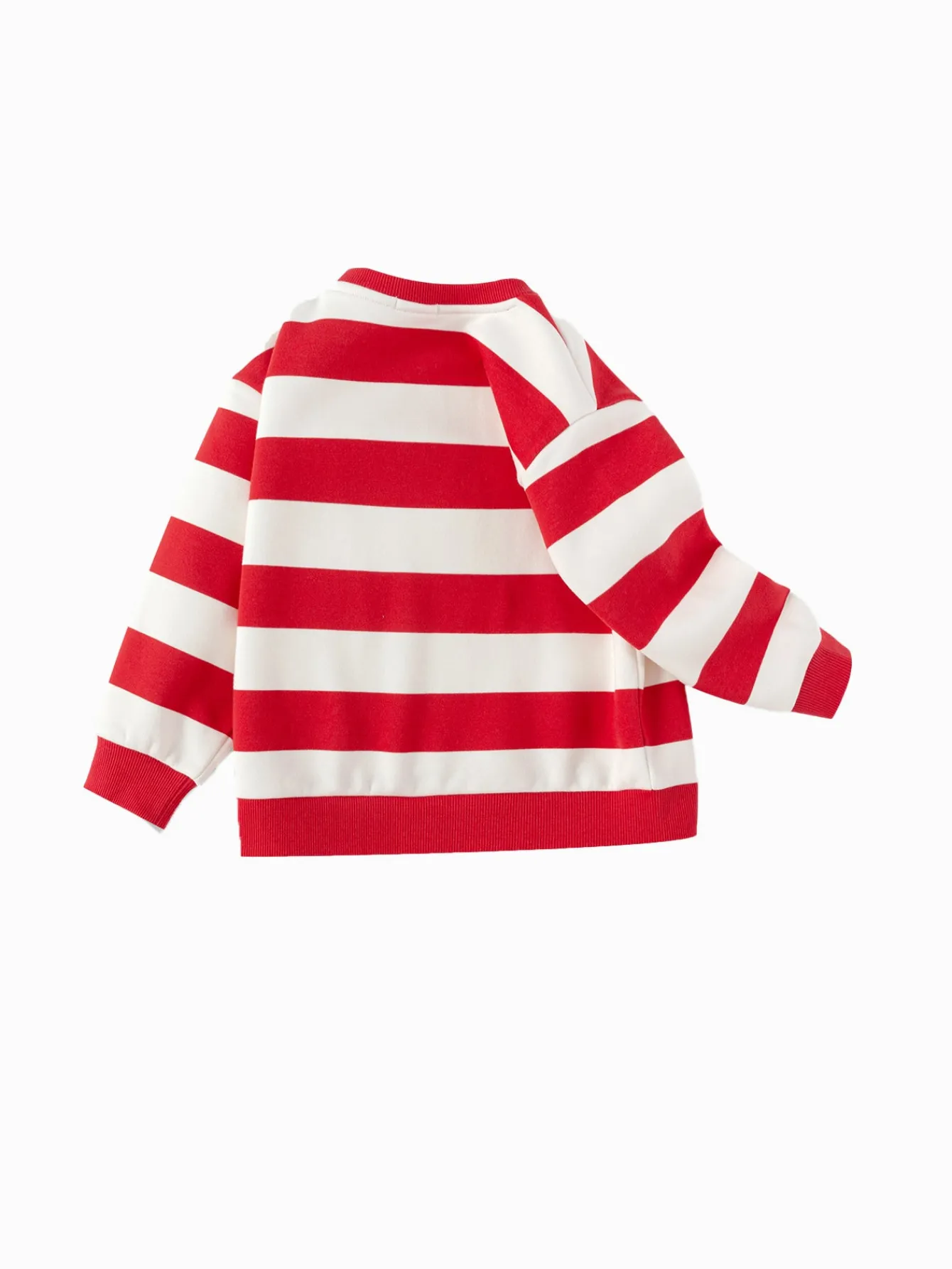 Balabala Barabara children's sweater girls boys 2024 new fall and winter loose fashion tops Red White Fashion