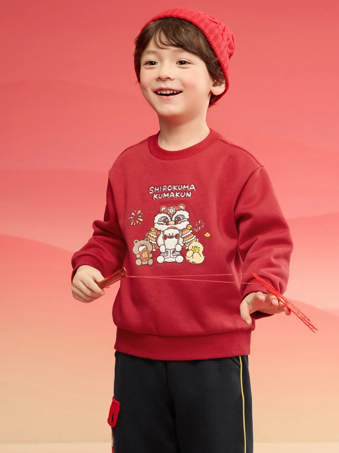 Balabala Barabara children's sweater girls boys 2024 new fall and winter loose fashion tops Discount