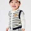 Balabala Boy Baby Clothes Stripe Vest Blue Hue Sale