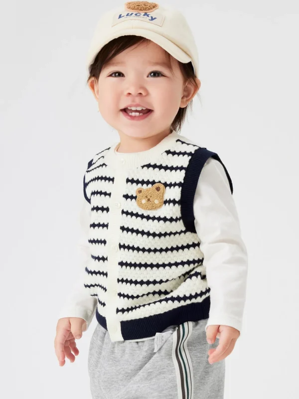 Balabala Boy Baby Clothes Stripe Vest Blue Hue Sale