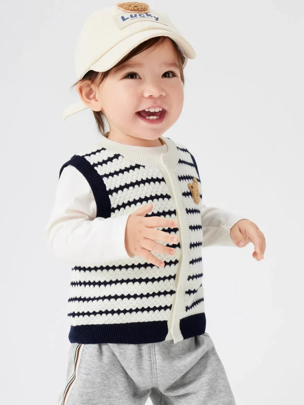 Balabala Boy Baby Clothes Stripe Vest Blue Hue Sale