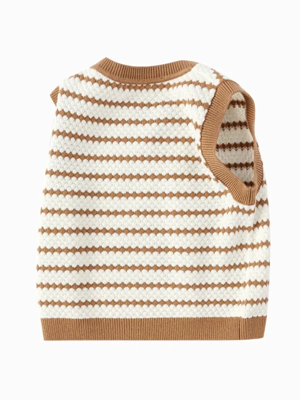 Balabala Boy Baby Clothes Stripe Vest Coffee Hue Online