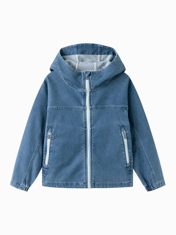 Balabala Boys Knit Hooded Denim Casual Denim Light Blue Sale