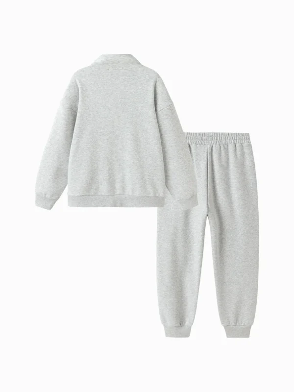 Balabala Boys loose top long pants two-piece set Light Melange Gray Outlet