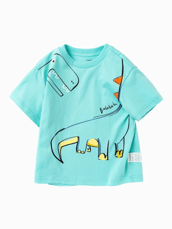 Balabala Cartoon print short-sleeved T-shirt 2-8 years Clearance