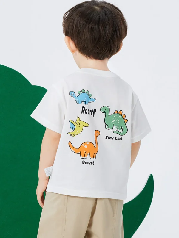 Balabala Cartoon print short-sleeved T-shirt 2-8 years Clearance