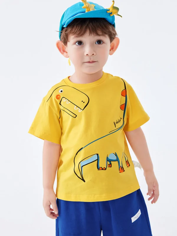 Balabala Cartoon print short-sleeved T-shirt 2-8 years Clearance