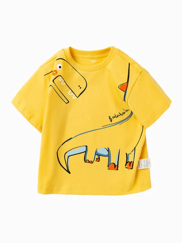 Balabala Cartoon print short-sleeved T-shirt 2-8 years Clearance