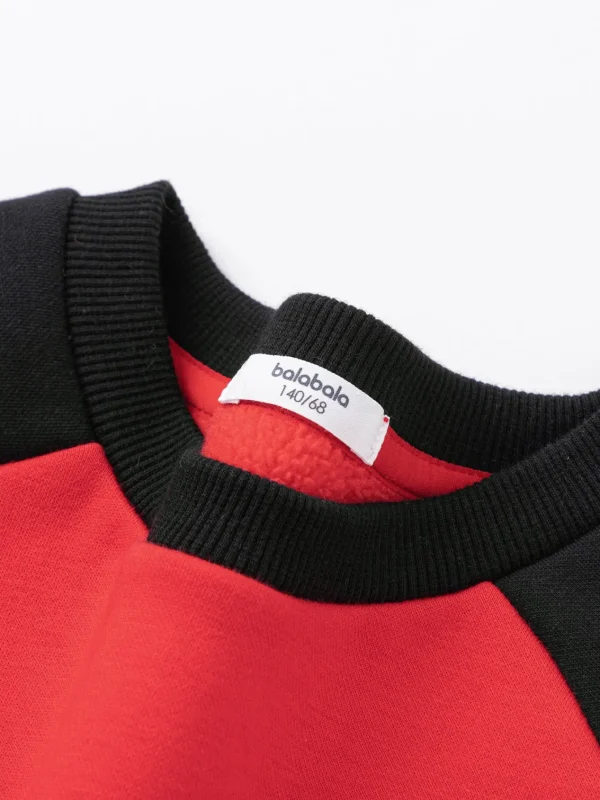 Balabala crew-neck sweater Black Red Discount