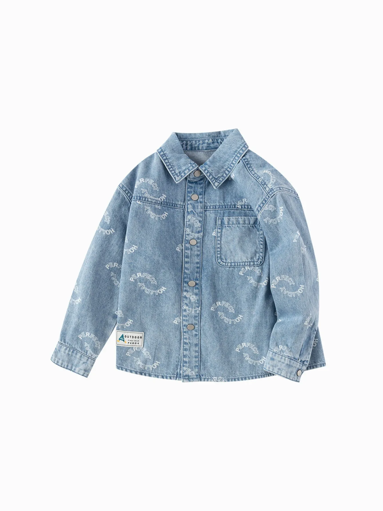 Balabala 【Designer SICO style】 boys' denim jacket pure cotton 2025 spring new style Denim Medium Blue Flash Sale