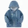 Balabala 【Designer SICO style】 children's denim jacket with hood for boys 2025 spring new style Denim Light Blue Cheap