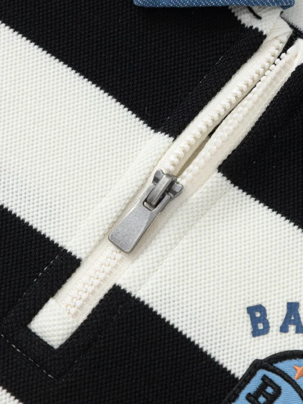 Balabala 【Designer SICO】 Boys' Sweatshirt Academic 2025 Spring New Striped Top Black White Sale