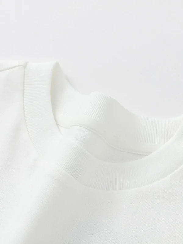 Balabala 【Designer SICO】Long Sleeve T-Shirt 2025 Spring Boy Round Neck V-Neck T-Shirt Raw White Flash Sale