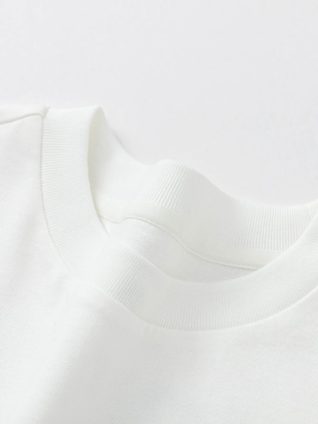 Balabala 【Designer SICO】Long Sleeve T-Shirt 2025 Spring Boy Round Neck V-Neck T-Shirt Raw White Flash Sale