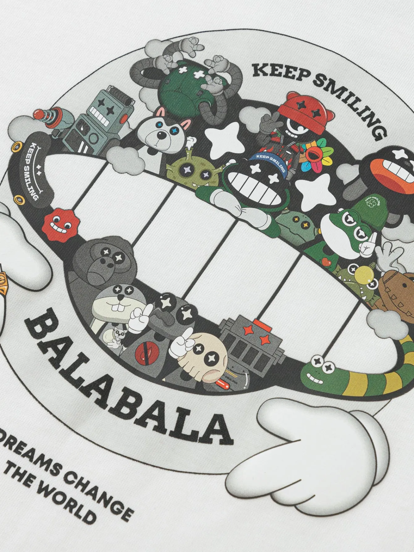 Balabala 【Designer SICO】Long Sleeve T-Shirt 2025 Spring Boy Round Neck V-Neck T-Shirt Raw White Flash Sale