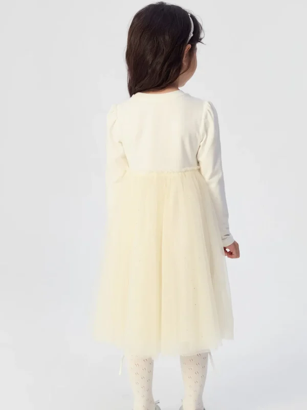 Balabala Girl Highlight Moment Print One-Piece Dress White Hue Shop