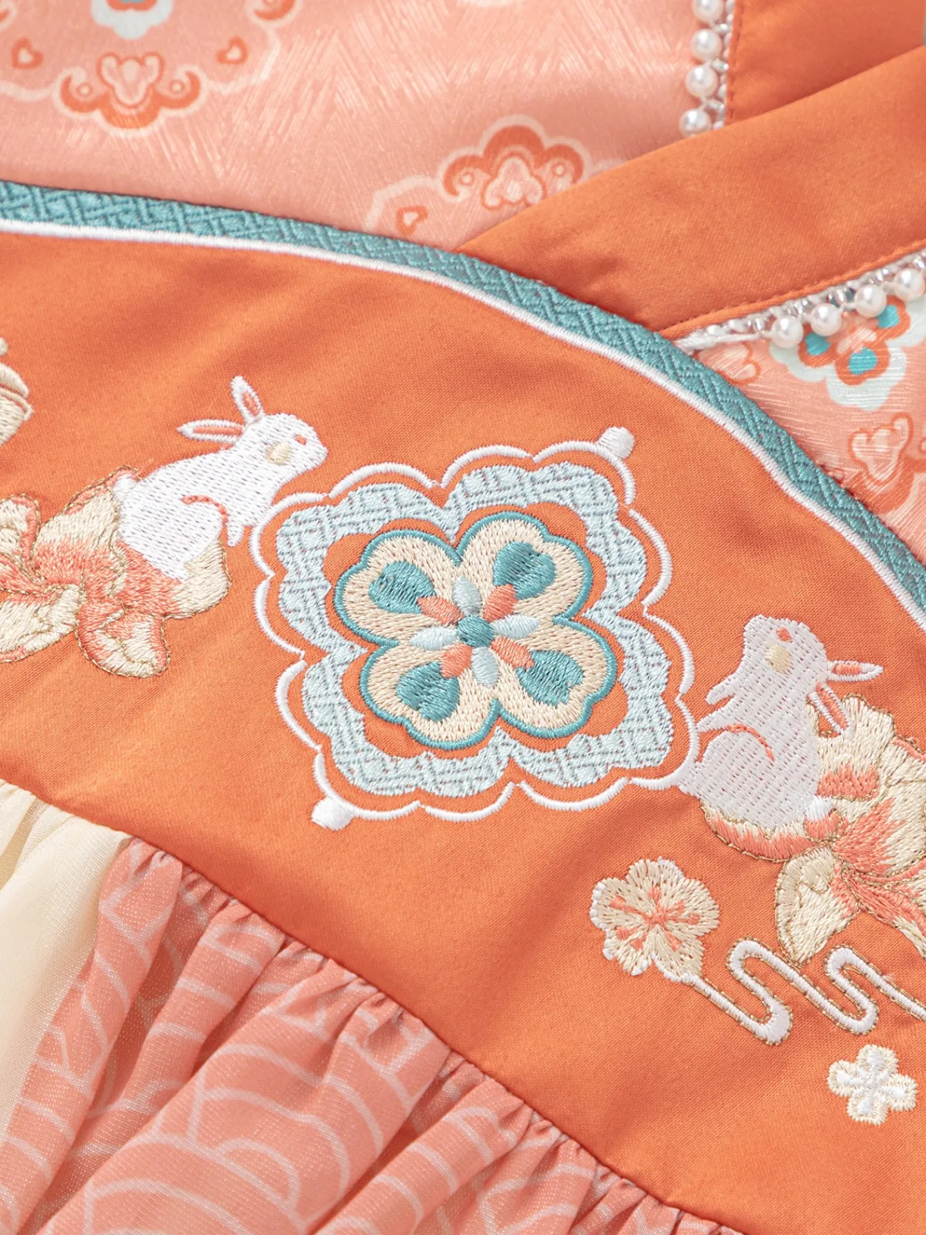 Balabala Girl Highlight Moment Gradient color One-Piece Dress White Red Hue Store