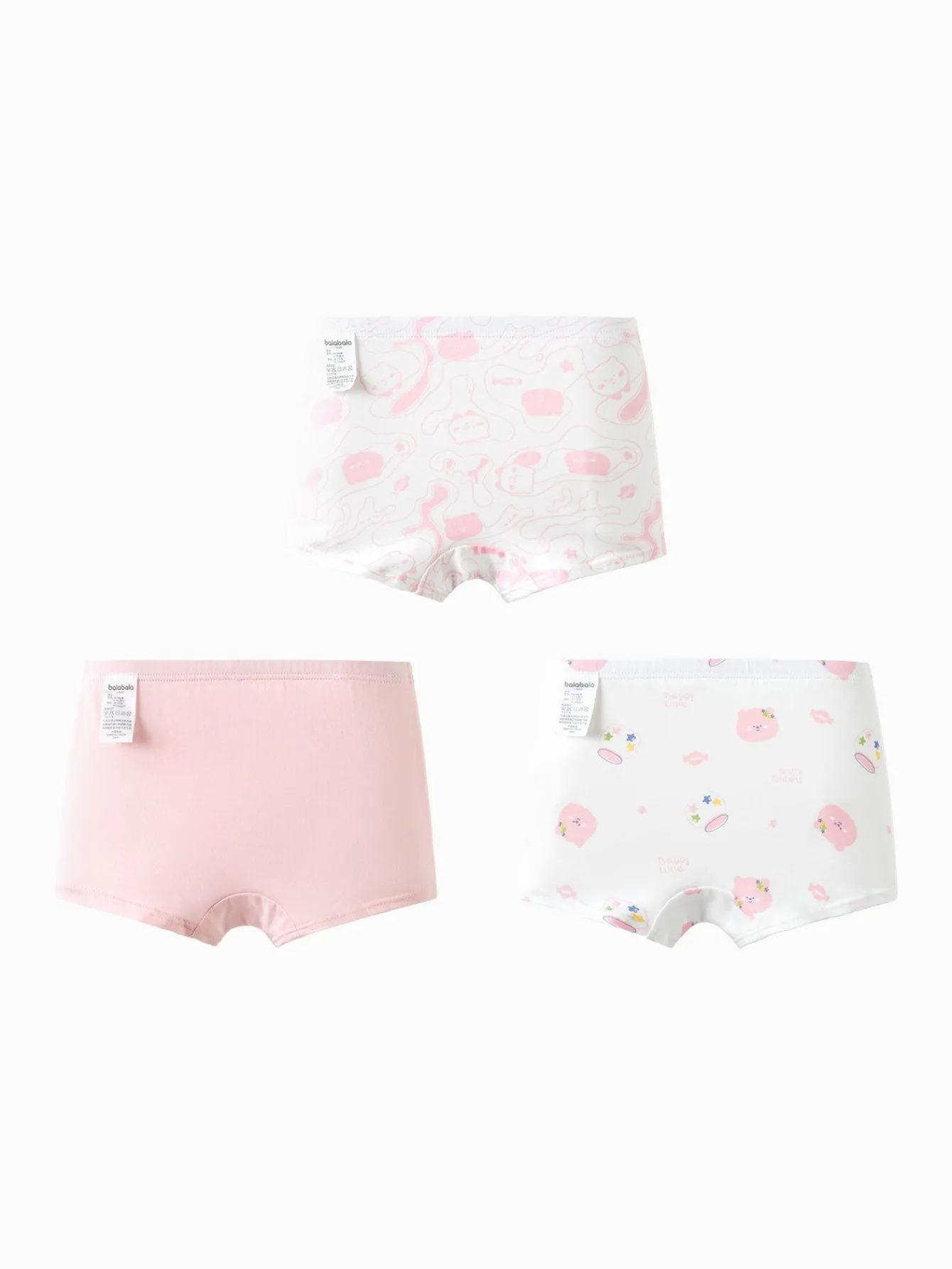 Balabala Girl Toddler And Kid Pink And Blue Butterfly Cartoon Pattern Briefs Sale