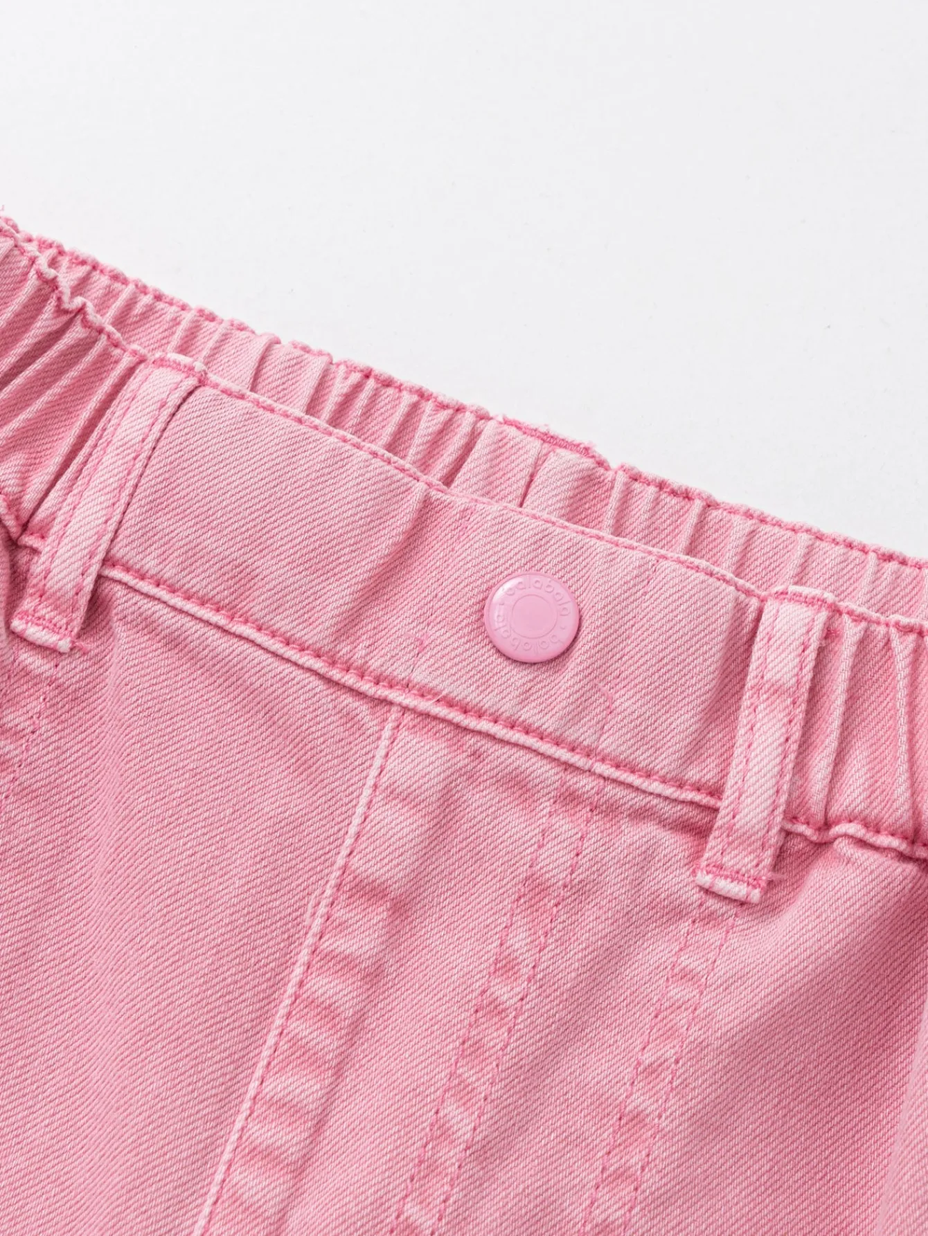 Balabala Girls' colorful cotton denim pants Red Clearance