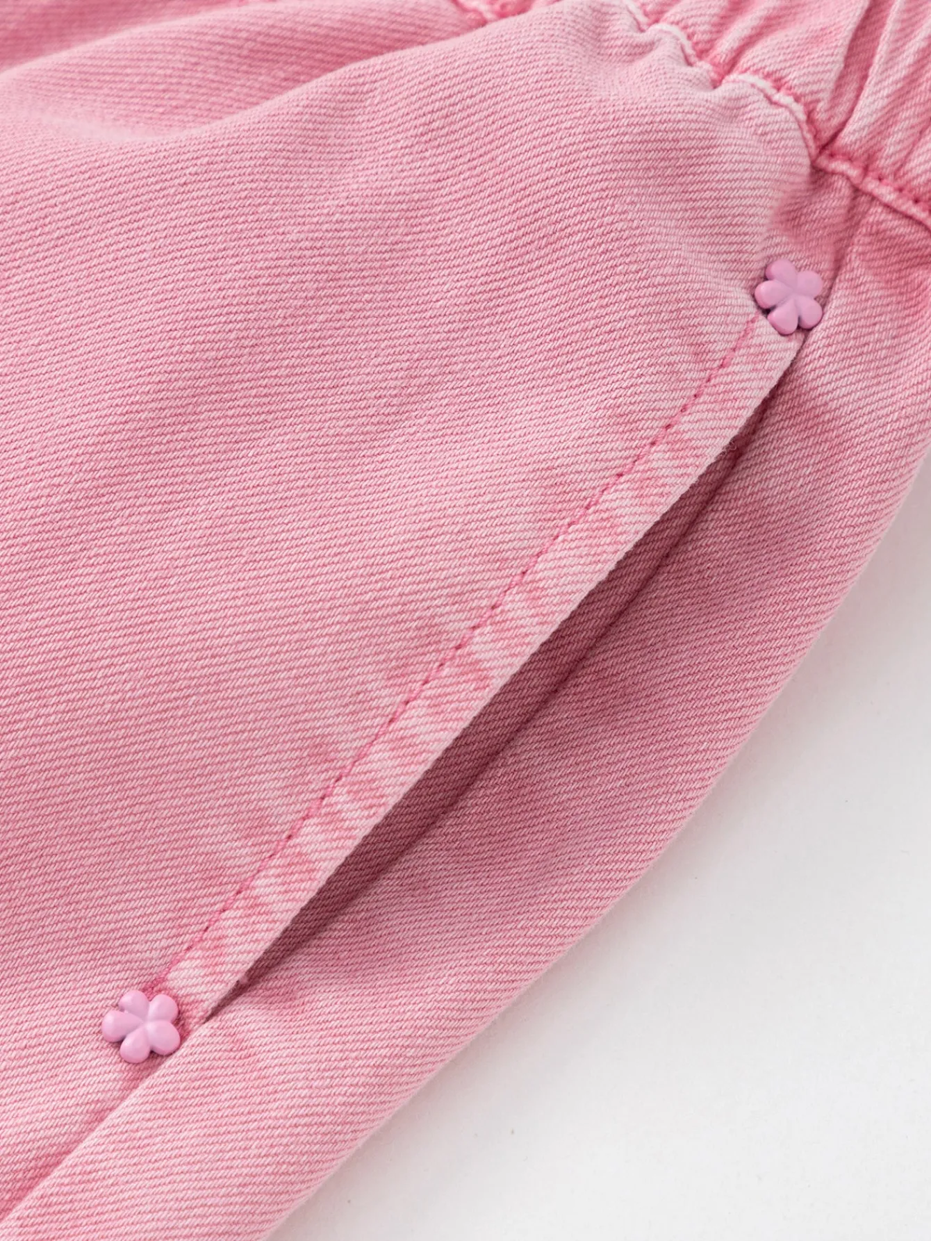 Balabala Girls' colorful cotton denim pants Red Clearance