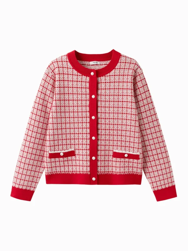 Balabala Girl's Delicate Sweater Cardigan Red Outlet