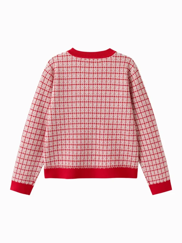 Balabala Girl's Delicate Sweater Cardigan Red Outlet