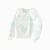 Balabala Girls Toddler Polka Dot Collar Sweatshirt White Blue Cheap