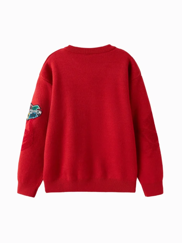 Balabala 【Harry Potter IP】Sweater 2025 Spring New Boy Round Neck Sweater Red Clearance