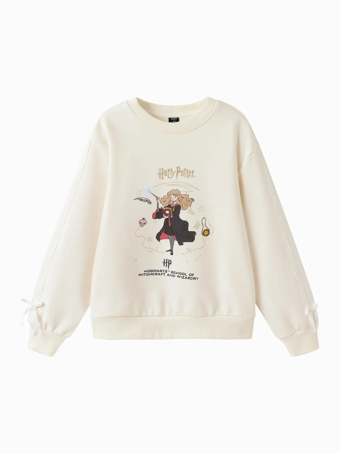 Balabala 【Harry Potter IP】Sweater 2025 Spring New Style Girl's Round Neck Sweater Cream White Online