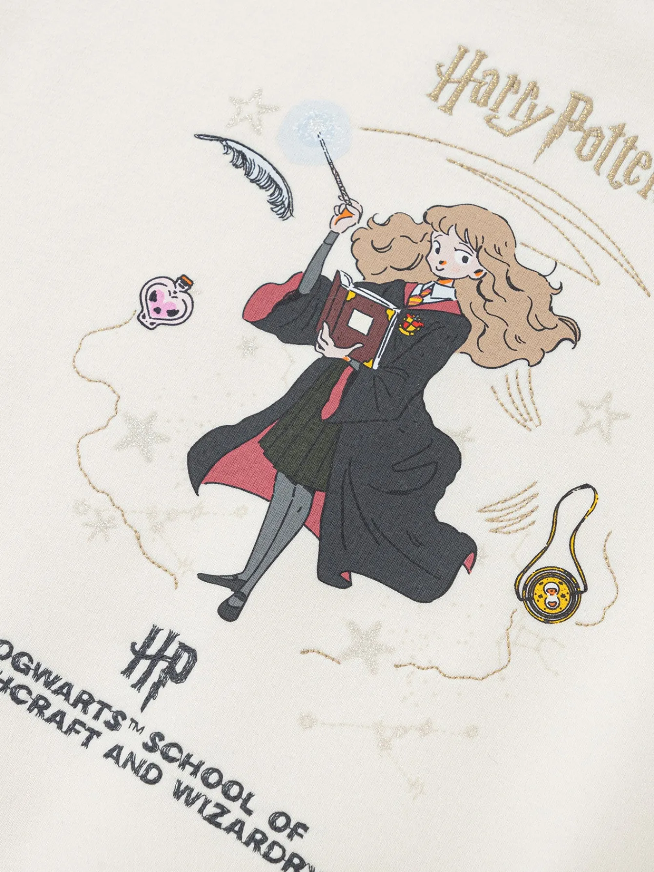 Balabala 【Harry Potter IP】Sweater 2025 Spring New Style Girl's Round Neck Sweater Cream White Online